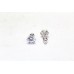 Solitaire Stud Earrings 925 Sterling Silver Zircon Stone Women Handmade B535